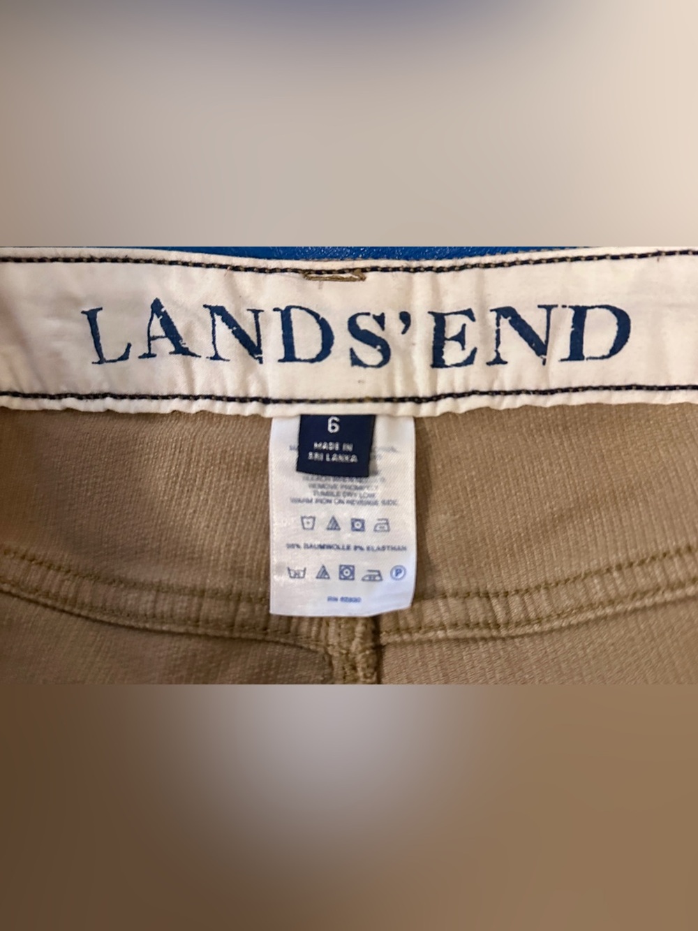 Lands’ End  Size 6 Brown Corduroy Bootcut Flare Pants Stretch Y2K Prep - Picture 9 of 11